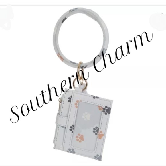 Paw Prints 3-In-1 Bracelet, Key Ring, and Wallet - Picture 2 of 3